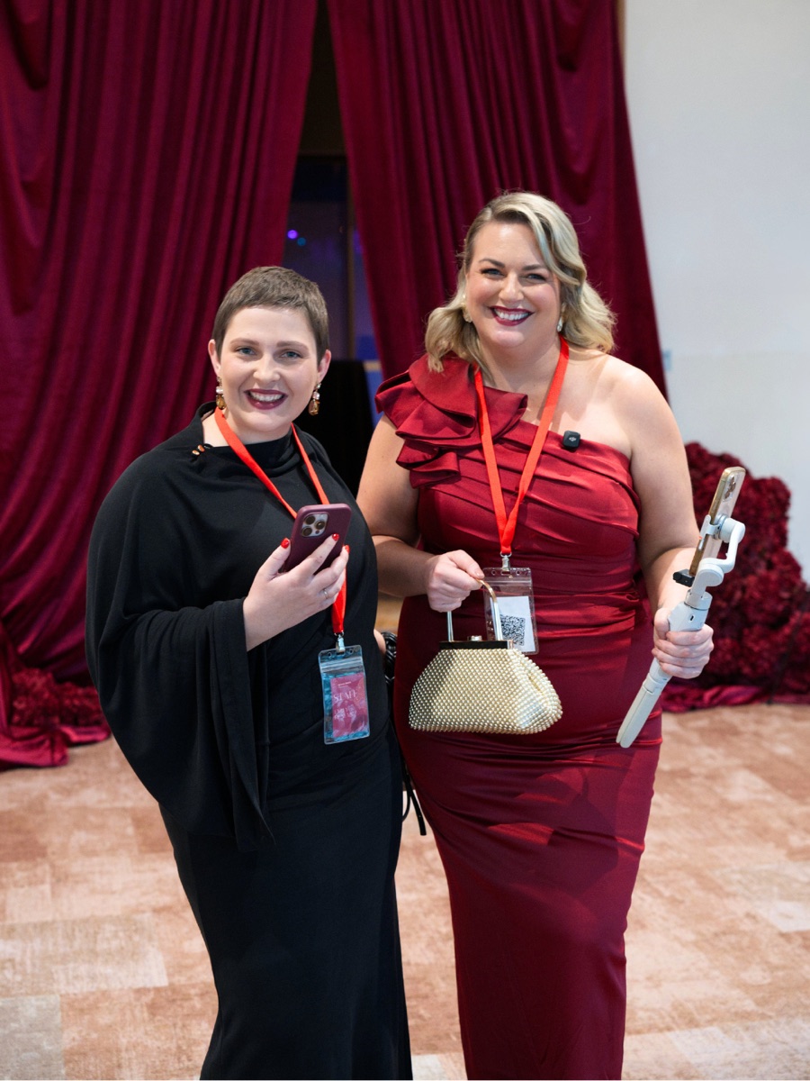 Em from Sunny Day Social with Belle from Brand Tales at the Barwon Health Foundation Gala Ball